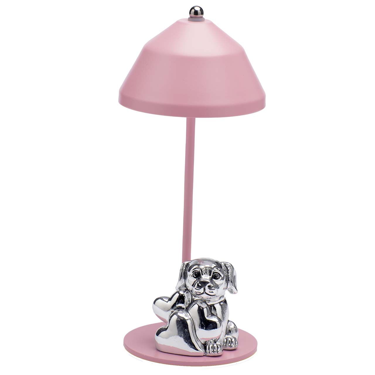 LAMPADA CON CARICA USB E CAGNOLINO - ROSA